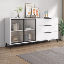 Nordic TV cabinet sliding door small apartment home living room modern minimalist master bedroom storage cabinet simple entrance cabinet cabinet