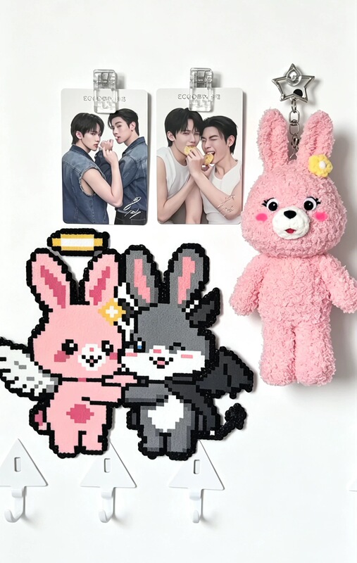 Finished Product Rabbit Repayment Rabbit Rice Grain Little Pink Rabbit Plush Pendant Finished Product Rabbit Repayment Rabbit Rice Grain Little Pink Rabbit Plush Pendant