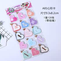 Small greeting card exquisite mini Thank you paper Thank you heart greeting card small card send teacher care bouquet cartoon