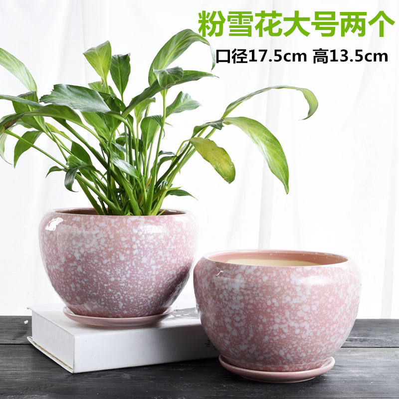 Flowerpot ceramic sale household clearance with contracted more than other small meat tray to heavy large creative orchid flower POTS