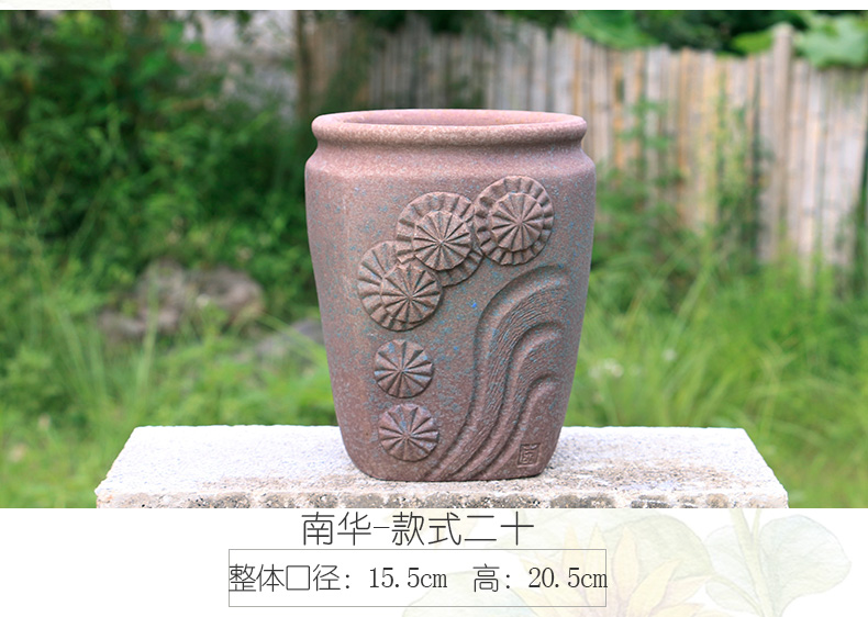Fleshy flower pot through pockets tao old running of meat the plants more purple orchid ceramic POTS mage, extra large flower pot