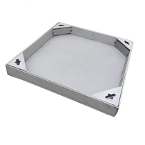 Square stainless steel manhole cover 304 invisible decorative sewer sewage manhole cover grate drainage ditch manhole cover