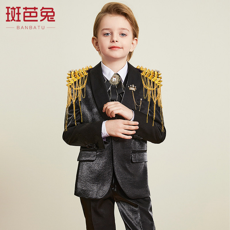 Children's suits boys flower girl dresses British handsome middle-aged children's small suits piano host costumes autumn