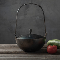 Iron Va Commune Soup Pot Saucepan Handles Iron Pan Hand Wrought Wrought Pure Iron Pan Without Coating Saucepan