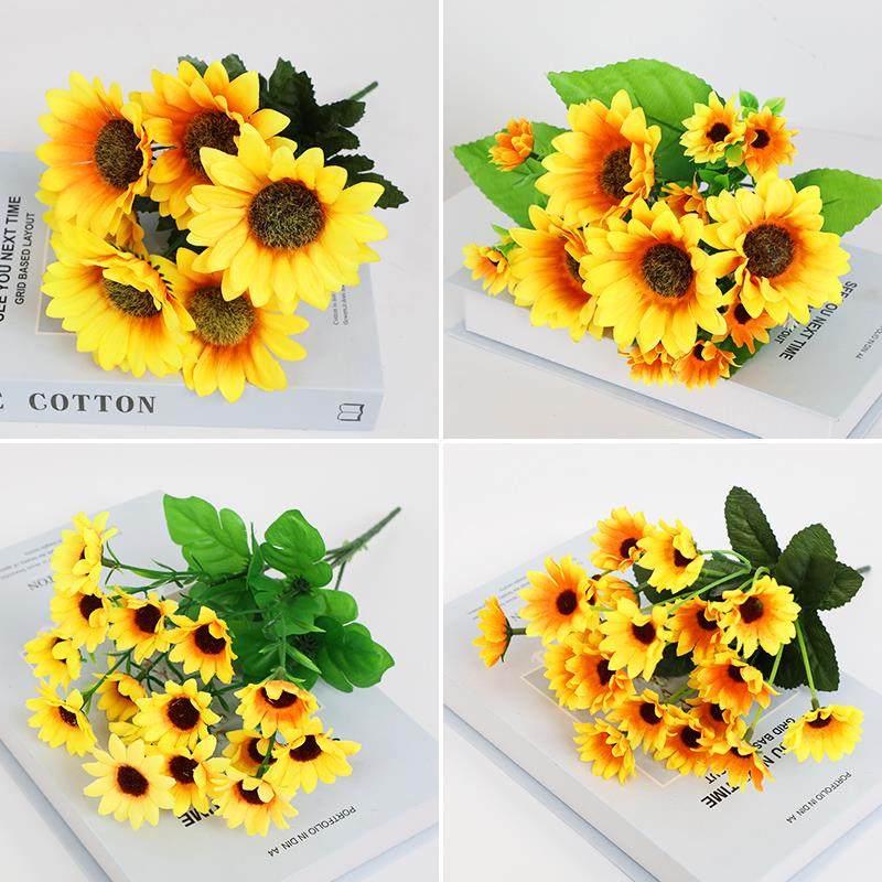 Hand holding flowers Children's Day kindergarten sunflower sun flower dance with performance props simulation flower water grass chrysanthemum