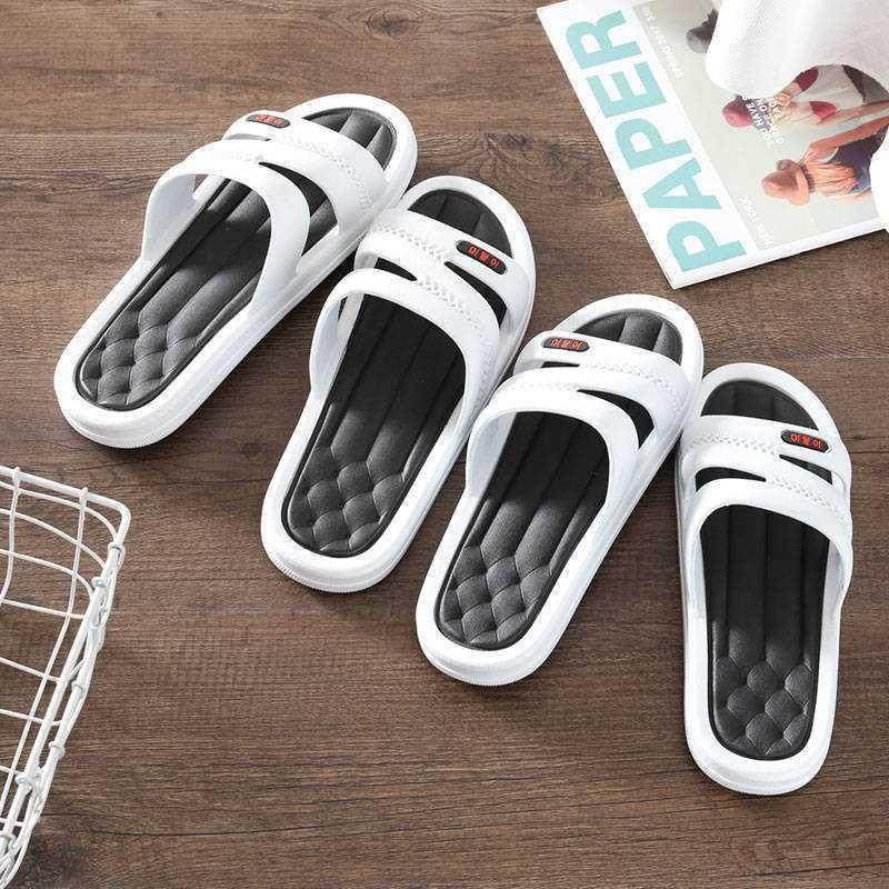 Bathroom Korean version outside wearing a line of fashion bottom Korean version cool beach damp men's home thick bottom slippers summer personality