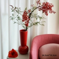 Ваза Цзяньси красная (не удерживает воду)