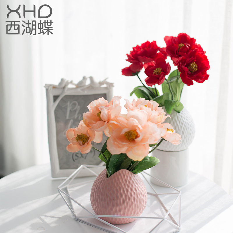 Imitation flower set ornament lavender chrysanthemum hydrangea fake flower living room decoration potted dining table flower home decorations