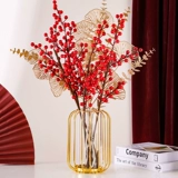 Nordic ins Wind Light Luxury Glass Vase Lantern Lantern Ceramics Creative Peche Wars Dry Flower Isert Бутылка гостиная декоративные украшения