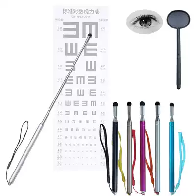 Vision test indicator stick stainless steel pointer vision check table baton telescopic vision baton pointer stainless steel telescopic indicator pointer