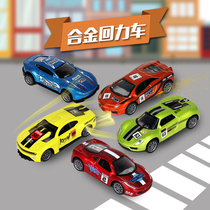 Children's alloy return car inertia car baby toy car simulation model racing boy police car toy
