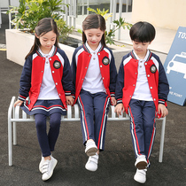  Primary school school uniforms spring suit custom loose kindergarten garden clothes spring and autumn clothes childrens class clothes long-sleeved three-piece suit