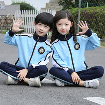  Primary school school uniform suit Spring college style class suit Childrens sports two-piece kindergarten suit spring and autumn clothing customization