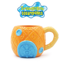 Carefully selected baby pineapple cup cartoon house water cup super cute 3D mug large capacity ceramic childrens cup