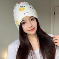 [Four Seasons Double -Layer Cotton Round Hat] Красочные фрукты