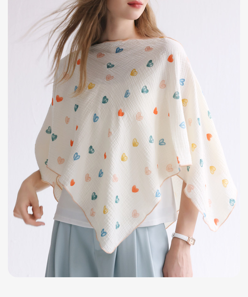 Nursing Cover Cloth Pure Cotton Nursing Towel out Cover Feeding Artifact Fashion Tape Extra Large Confinement Shawl Covering Clothing — 26