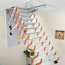 Le Royale Electric Loft Telescopic Stairs Home Fully Automatic Remote Control Lifting Invisible Hide Indoor Folding Net Red Shrink