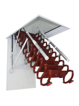 Le Royale Attic Modern Telescopic Stairs Home Wood Grain Fully Automatic Electric Lifting Folding Shrink Invisible Room
