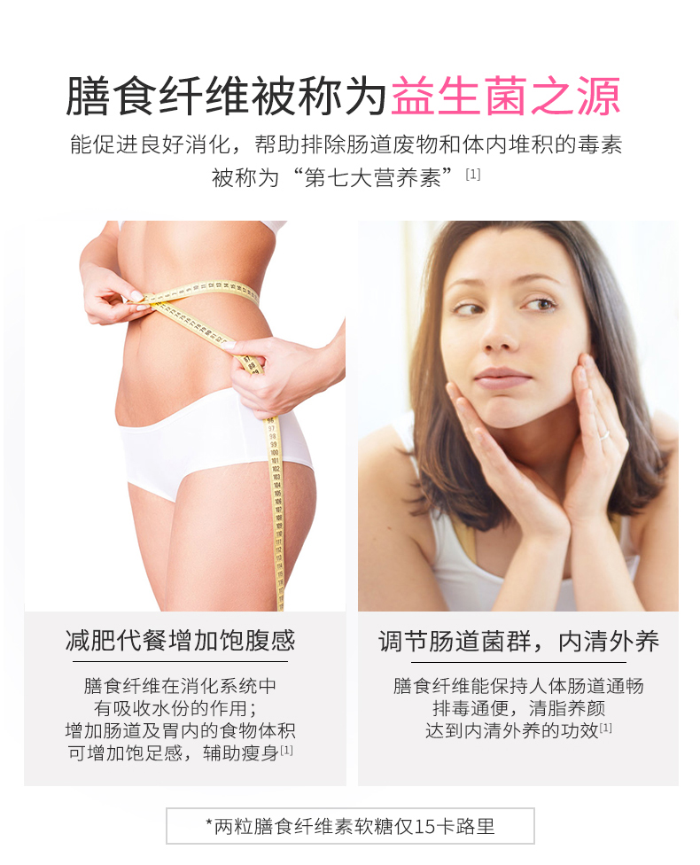 临期清仓 自然之宝 水果味膳食纤维软糖 50粒 调理肠胃肠道 图5