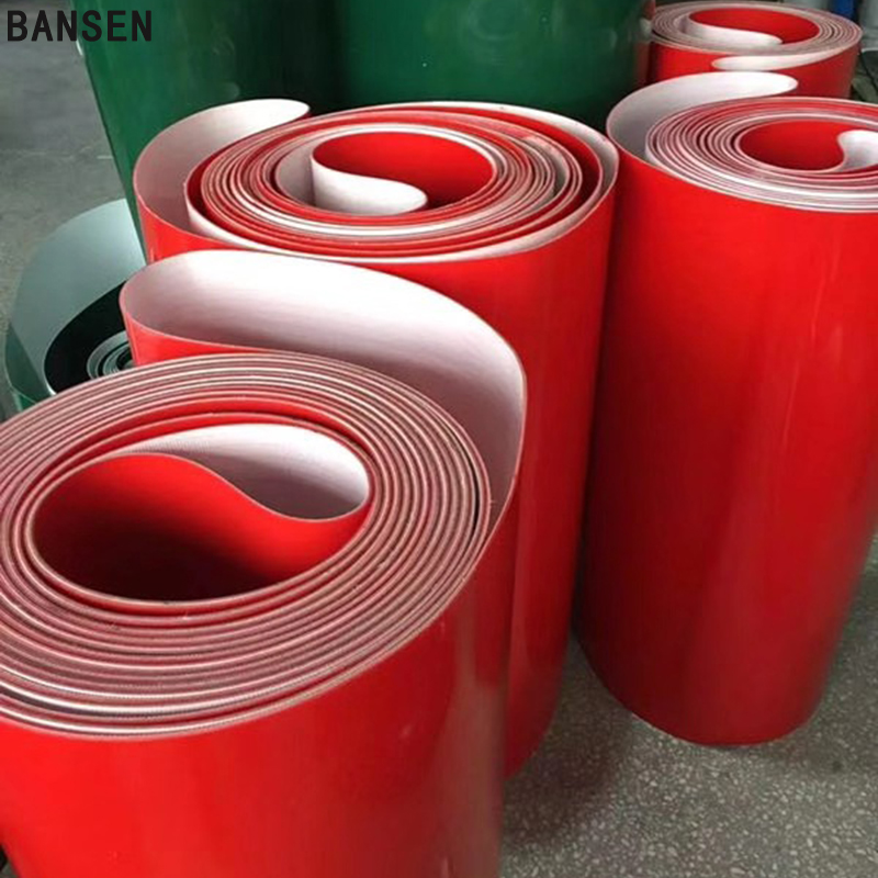 PVC red conveyor belt light plane assembly line conveyor belt conveyor belt non-standard