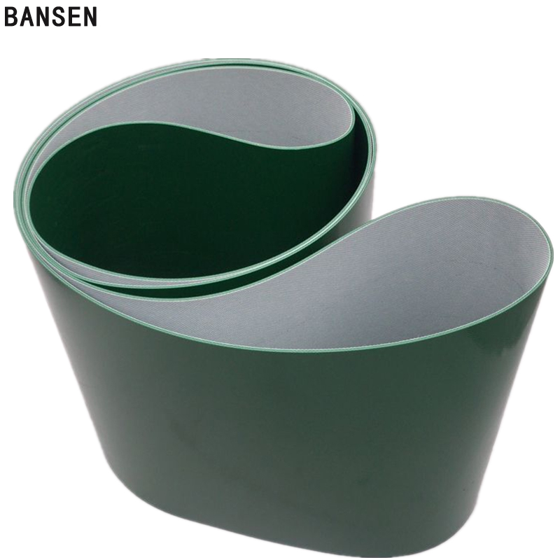 PVC green antistatic conveyor belt light flat conveyor belt abrasion-resistant assembly line annular mask with belt