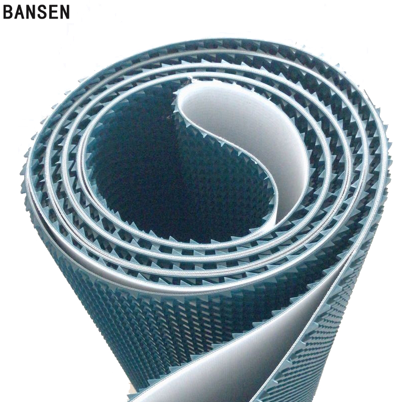 PVC inverted triangle conveyor belt sawtooth anti-skid pattern wear-resistant marble stone wood transport conveyor belt