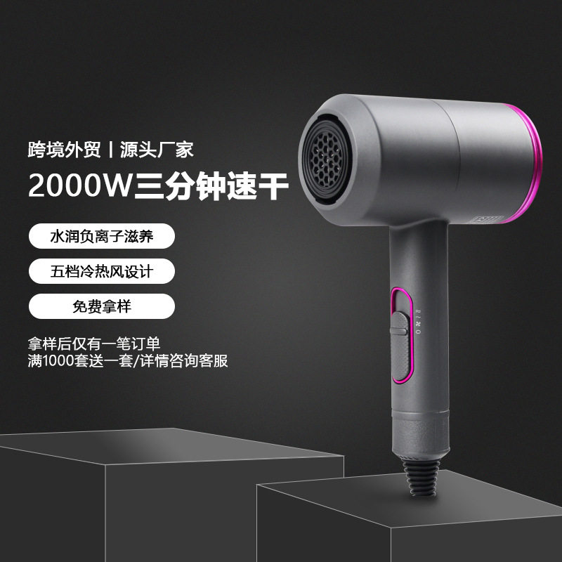 Export Electrical Appliances US Standard 110V Hair Dryer US Hammer Hair Dryer High Power Negative Ion Hair Dryer Canada