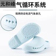 Giày phẫu thuật trơn màu, dép đi trong phòng mổ, giày phẫu thuật nữ trong phòng thí nghiệm, giày bảo hộ bác sĩ, giày chống trượt, chống kim dép lê nữ đế cao