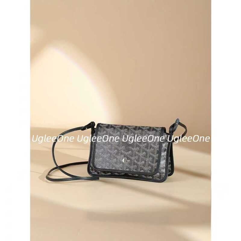 【Look for Eclat】A Big Hit Is Coming! Dog-Tooth Envelope Bag with Vintage Pattern~ Canvas and Leather Crossbody Small Square Bag