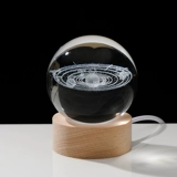 Стеклянная луна на солнечной энергии, 60mm, 3D, облако, подарок на день рождения