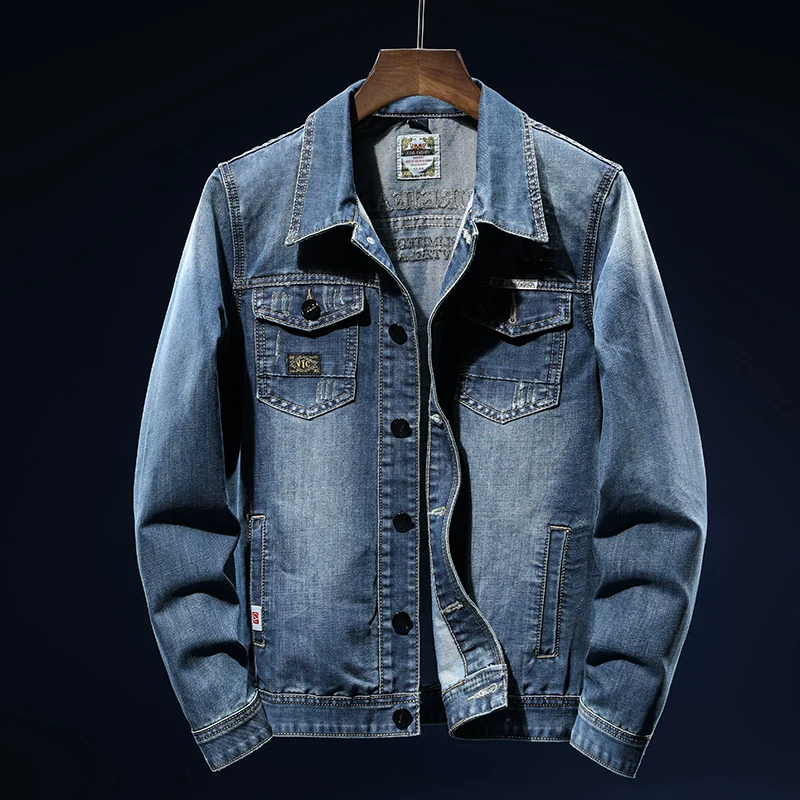 Демисезонная джинсовая куртка, коллекция 2021 года, oversize