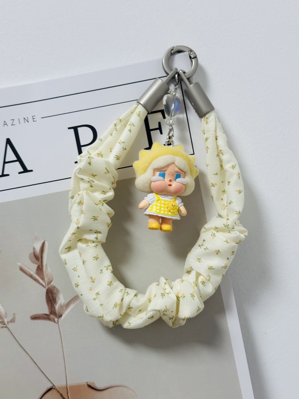 Original DIY Handmade Cute Crying Baby Plush Phone Chain Lanyard Creative Gift Keychain Bag Pendant
