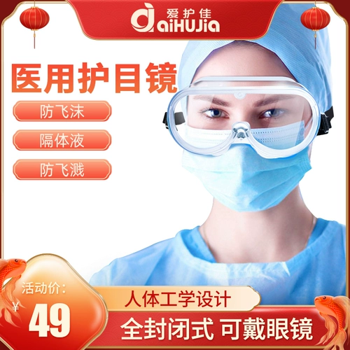 Медицинское зеркало глаз Медицинская защита Splash Antroplet Anty -Ploging FOG Full Calcked Transparent Display Изоляция Eyline Eline