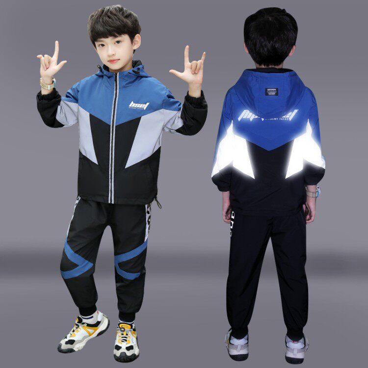 Children's suits boys' spring suits 2021 new middle and big boys' sports spring and autumn two-piece suits are handsome and trendy