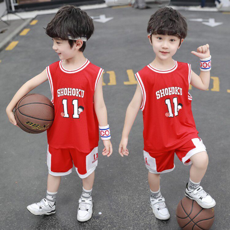 Boys summer suits children's vest shorts 2 basketball clothes 3 baby 4 summer 5 sports 6-year-old boy clothes 7