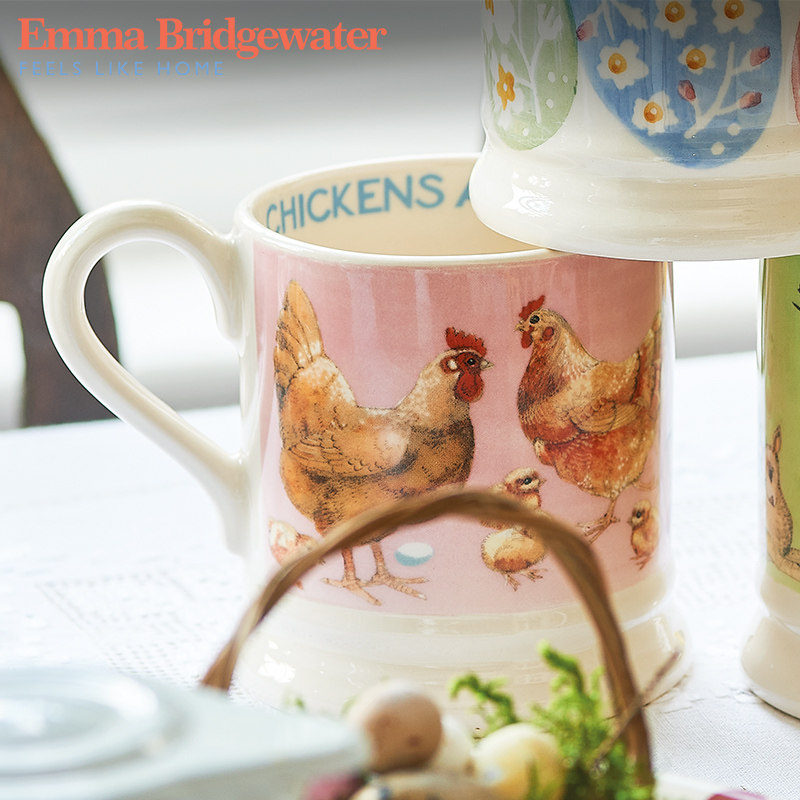 Emma Bridgewater mid-name Poultry Mark Cup trendy ceramic water glass Home glaze Lower colour coffee cup