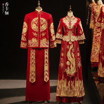 Show and suit 2022 new spring bride big code wedding Chinese wedding dress toast with a slim wedding dress woman out of the attic