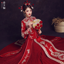 Xiuhe dress female bride 2021 new Chinese wedding dress slim wedding dress out of the cabinet Chinese style wedding dress spring and summer
