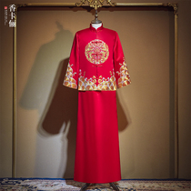 Xiuhe clothing mens 2021 new Chinese groom Tang dress wedding dress Ethnic dragon and phoenix coat mens show and spring and summer