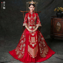 Xiuhe clothing summer bride 2021 new wedding Chinese wedding dress Wedding dress toast dress show thin show kimono