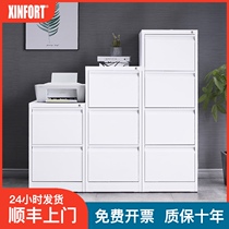 Large capacity drawer storage cabinet Iron file cabinet Data file cabinet Office card box Low cabinet Hanging labor clip storage cabinet