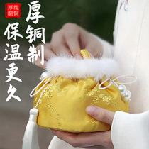 Ancient style soup mother-in-law pure copper thickened water water hot water bag warm Court old-fashioned hand warmer hand pot wedding companion gift