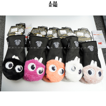 Six oclock snow gear DREAM snowboarding gloves leather wear-resistant warm waterproof gloves Womens Big Eyes gloves