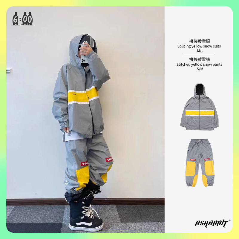 Six o'clock ski equipment 22-23 Korea BSR snowboard ski pants BSRABBIT men's and women's same waterproof warm ski suit