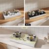 Desktop Gas Stove, Timed Gas Stove, Double Burner, Natural Gas, Liquefied Gas, White, Built-In, Energy-Saving, Household, High-Power Stove