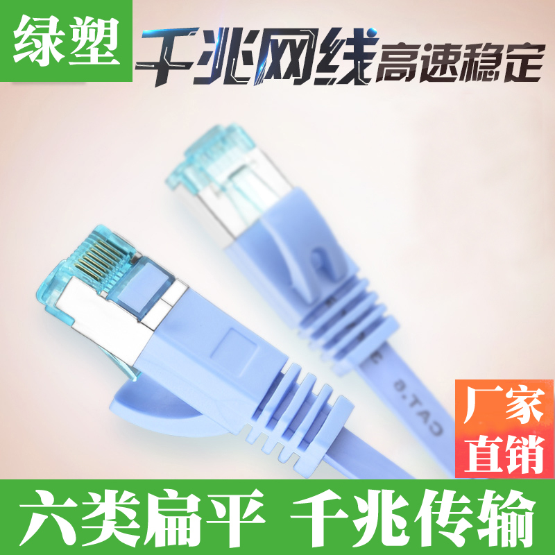 Ultra-Thin Cat6 Category 6 Flat Network Cable, Gigabit Pure Copper Patch Cord, Hidden Short 0.5m 0.6m 2m