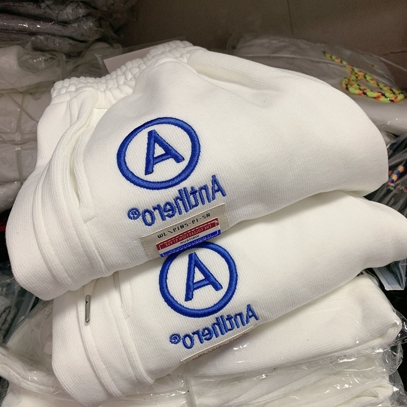 European station 2021 Spring and Autumn New Leisure Thin Sports Pants loose and white pants high waist trousers