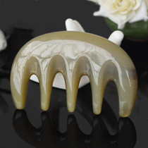 Horn comb Natural yak massage comb Female head meridian large teeth anti-wood comb Hair scalp wide teeth