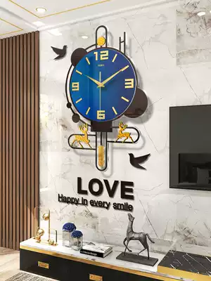 Clock and clock living room home fashion light luxury modern simple wall clock decoration creative high-end pendulum clock Wall