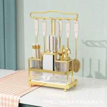 沥水一体厨房菜刀放多功能刀具台面家用置物架刀架收纳 笼架筷子